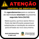 Agendamentos para emissão da carteira de identidade retornam na segunda-feira