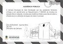 Convite - Audiência Pública Viveiro Municipal