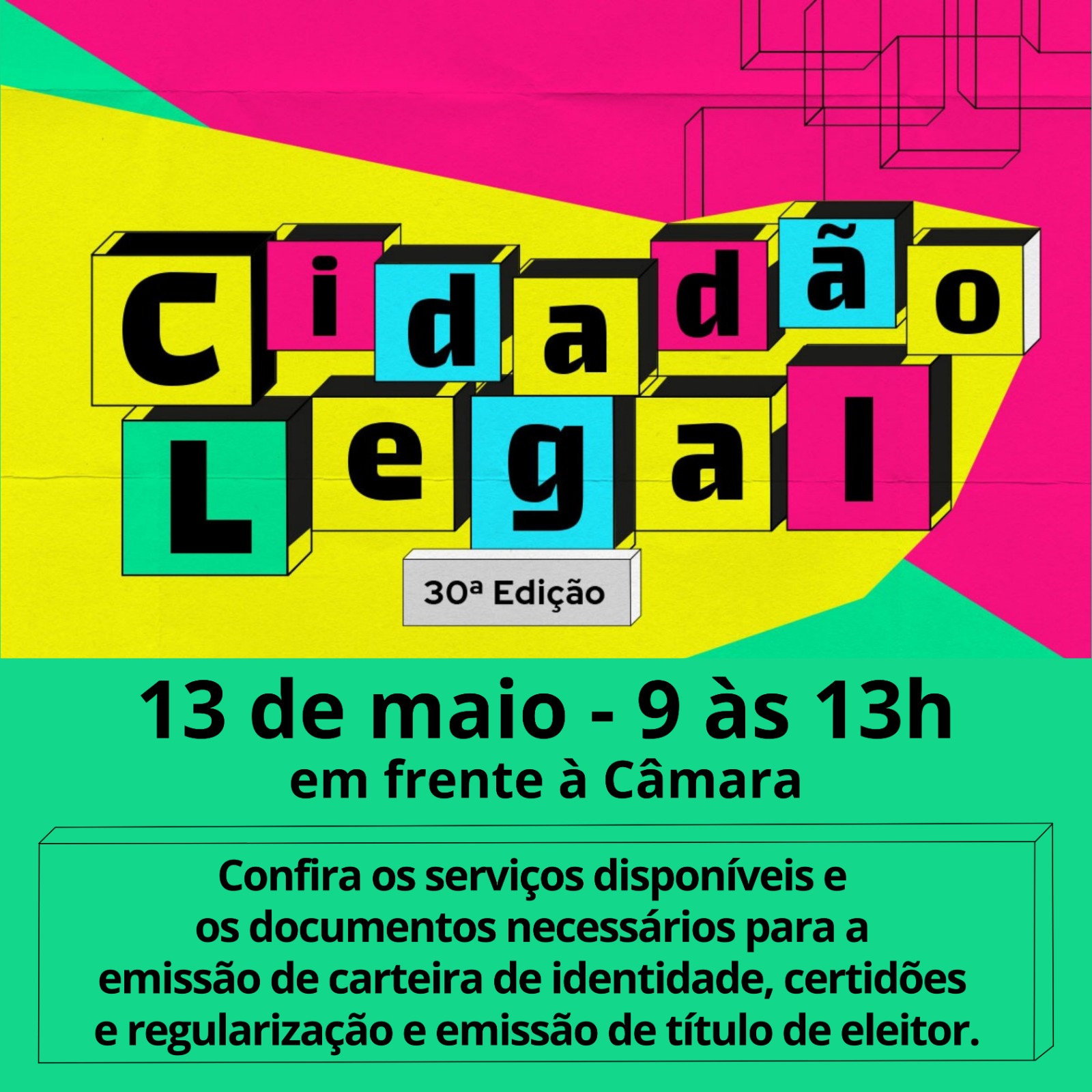 Interessados em emitir ou regularizar documentos no Cidadão Legal devem seguir algumas orientações