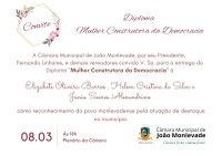 Mulheres serão homenageadas pela Câmara de João Monlevade