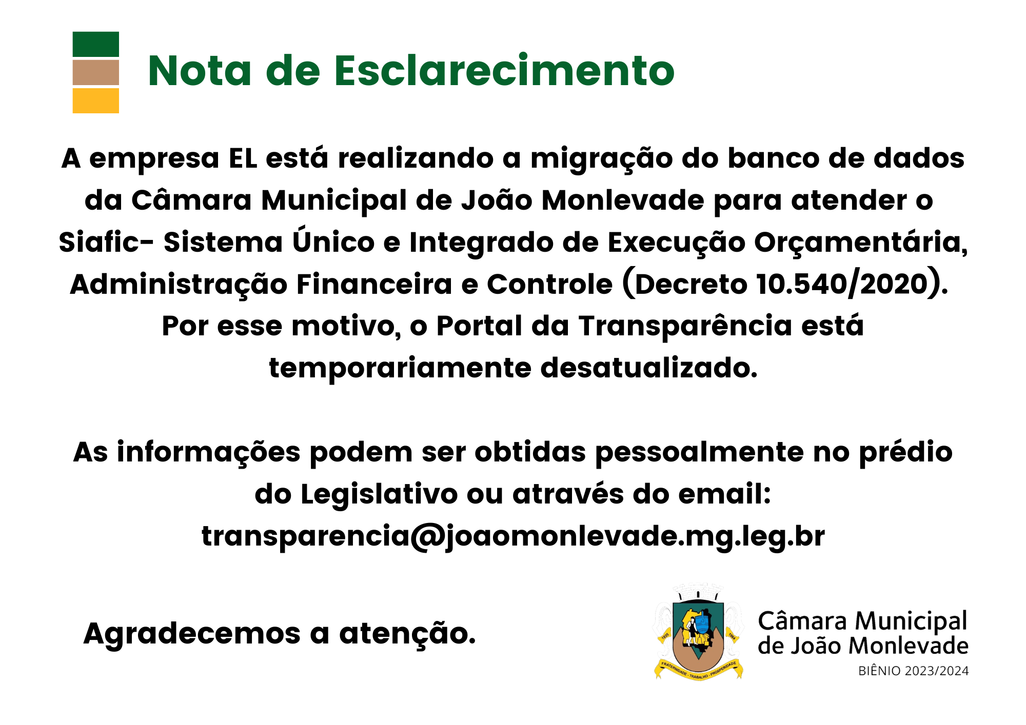 Nota de Esclarecimento